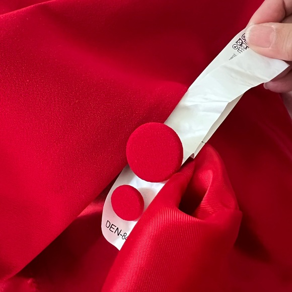 NWT ZARA 2 Pieces SET. Red Double Breasted Buttoned Blazer And Pants. - Picture 15 of 16